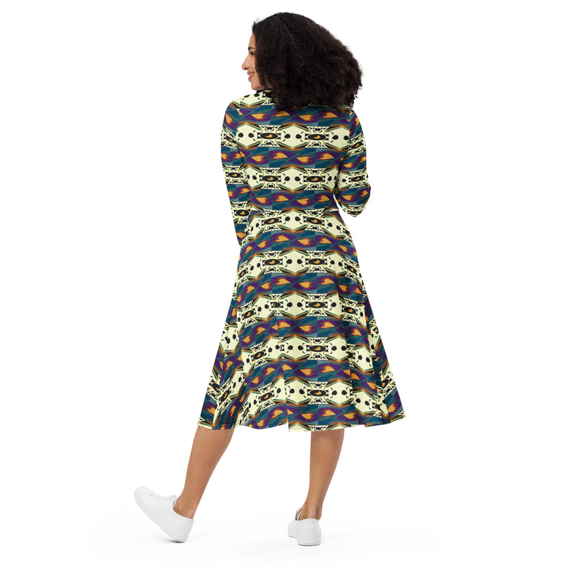 Spider Granma's Love Village Midi Dress | Afrocentric Fashion & Queer Style