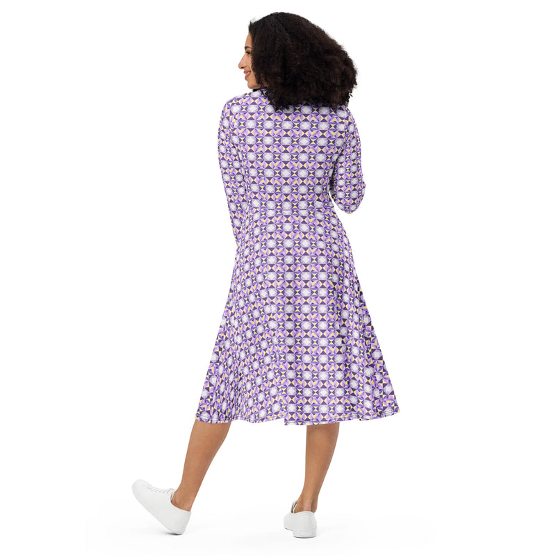 Oba Moro Pathways Midi Dress | Yoruba Orisha Fashion
