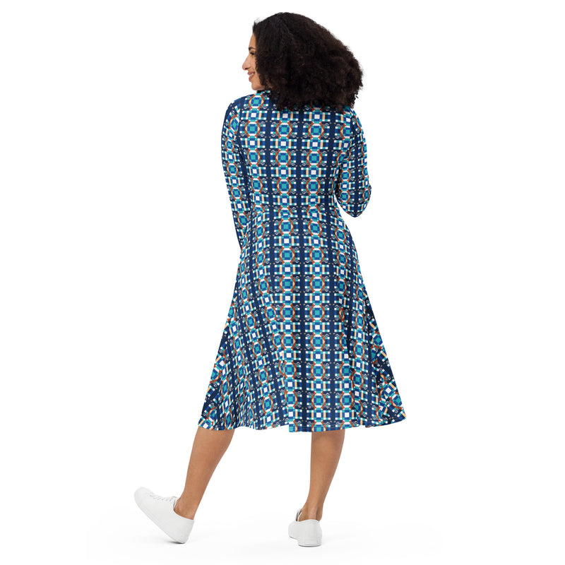 Deep Wata Midi Dress | Afrocentric Fashion