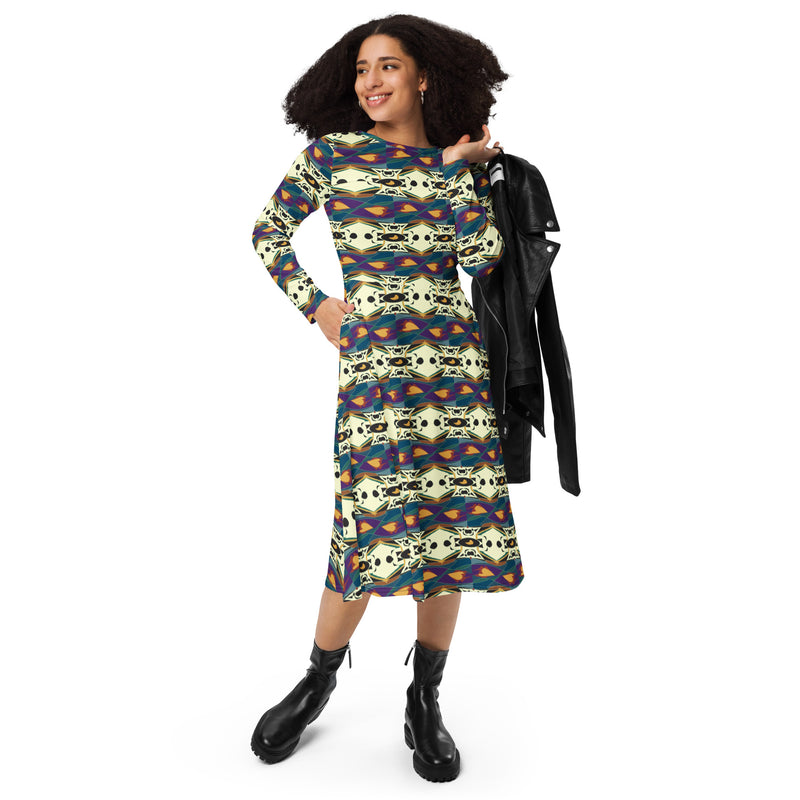 Spider Granma's Love Village Midi Dress | Afrocentric Fashion & Queer Style