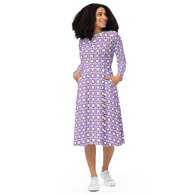 Oba Moro Pathways Midi Dress | Yoruba Orisha Fashion