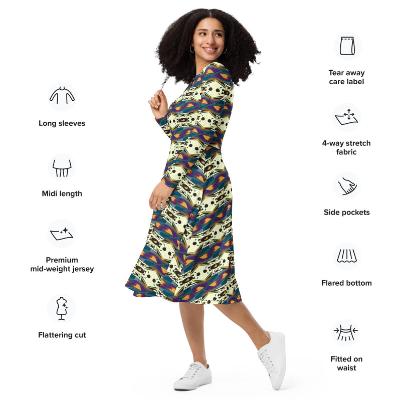 Spider Granma's Love Village Midi Dress | Afrocentric Fashion & Queer Style