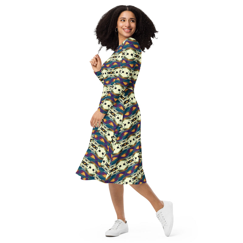 Spider Granma's Love Village Midi Dress | Afrocentric Fashion & Queer Style