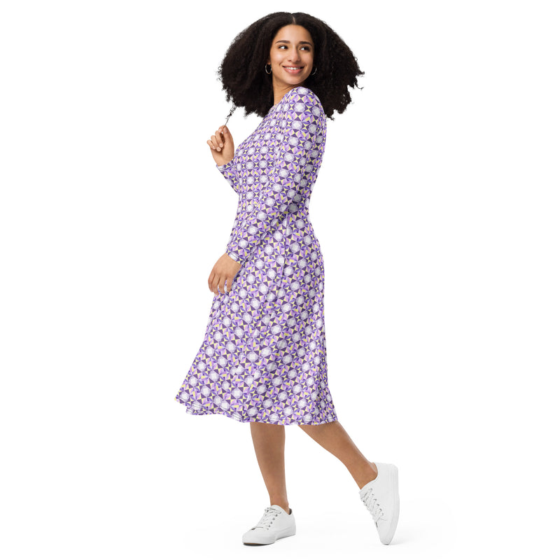Oba Moro Pathways Midi Dress | Yoruba Orisha Fashion
