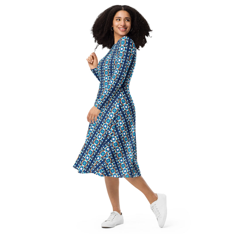 Deep Wata Midi Dress | Afrocentric Fashion