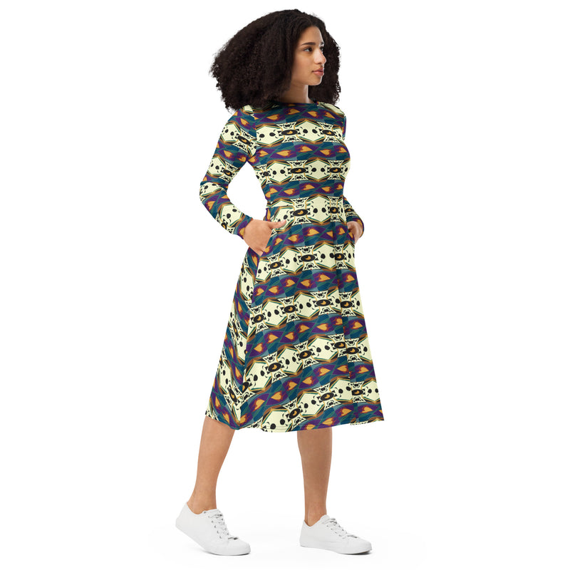 Spider Granma's Love Village Midi Dress | Afrocentric Fashion & Queer Style