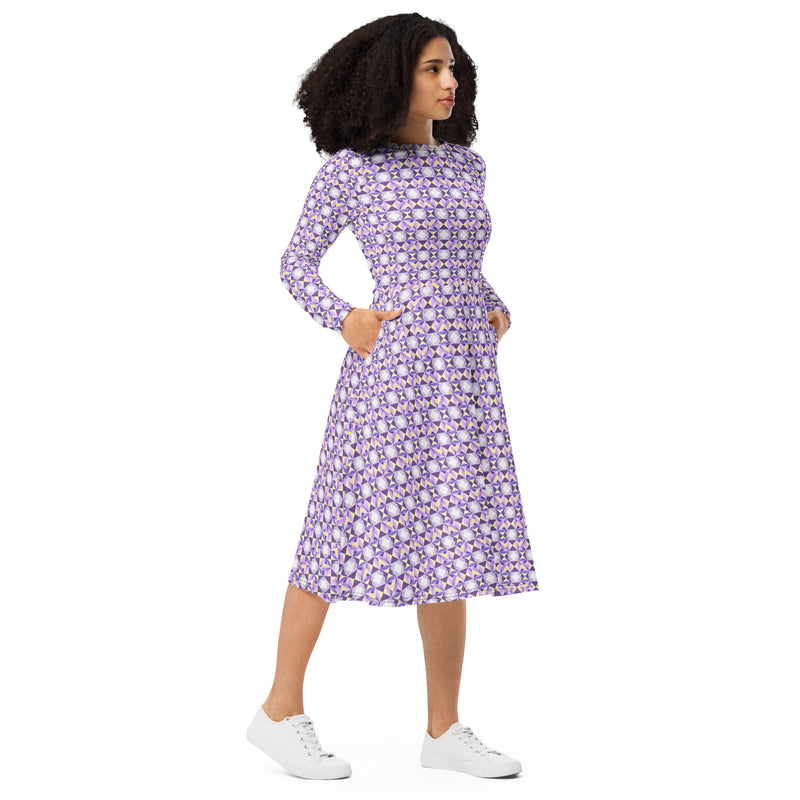 Oba Moro Pathways Midi Dress | Yoruba Orisha Fashion