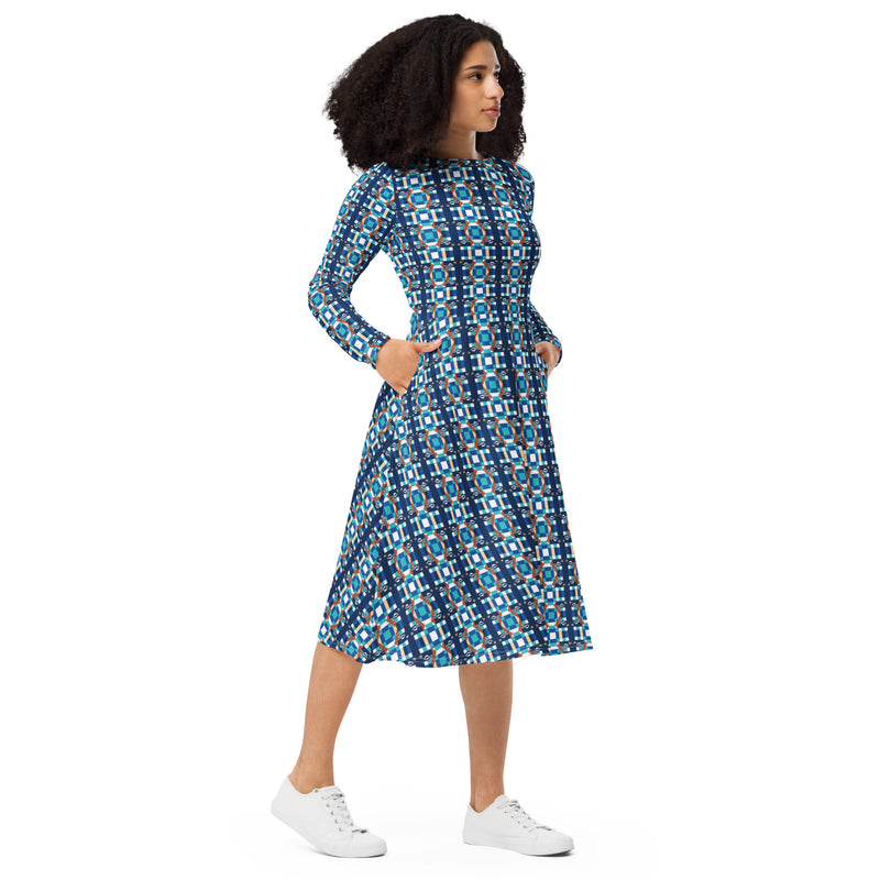 Deep Wata Midi Dress | Afrocentric Fashion