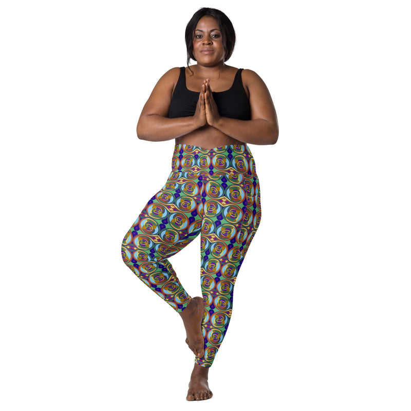 A Strong Wind Working Leggings | Black Resilience Art