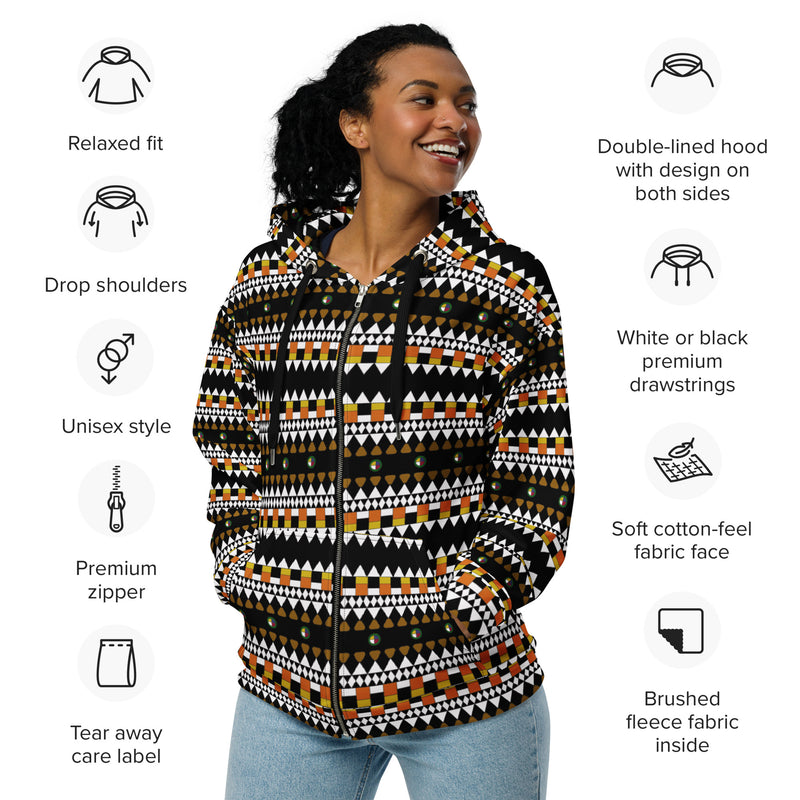 Fulani's Desire Zip Hoodie | Afrocentric Fashion