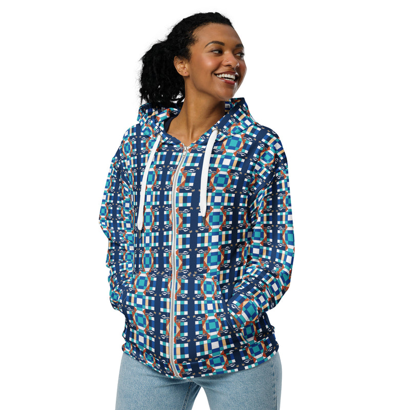 Deep Wata Zip Hoodie | Afrocentric Pride Apparel