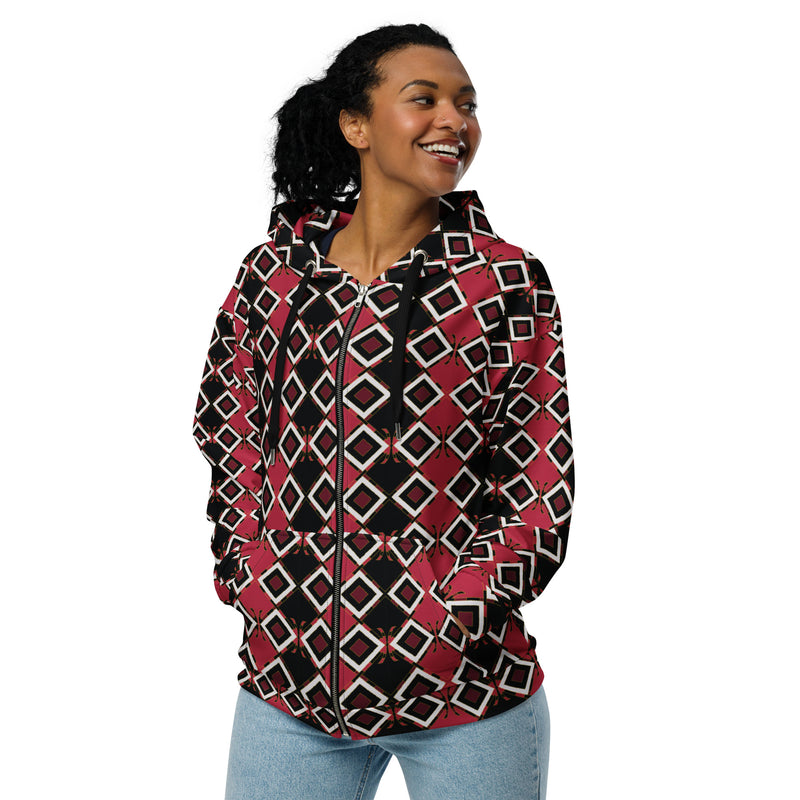 Garabato Pathways Zip Hoodie | Afrocentric & Queer Art