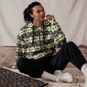 Spider Granma's Love Village Zip Hoodie | Afrocentric & Queer Art
