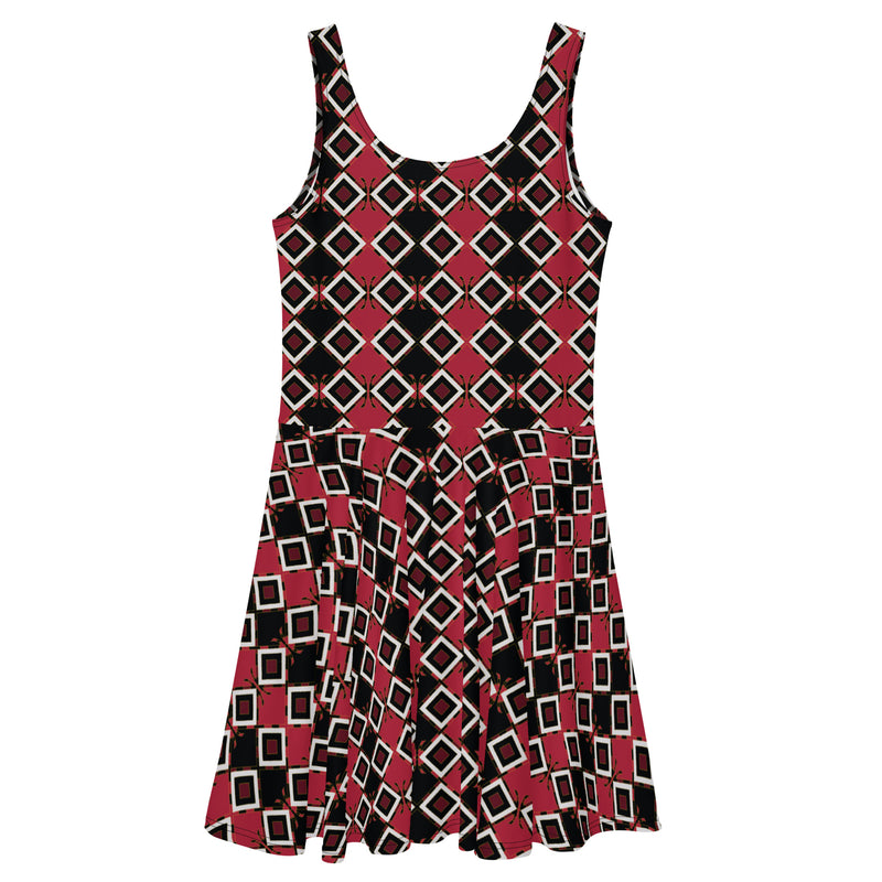 Garabato Pathways Skater Dress | Afrocentric Fashion