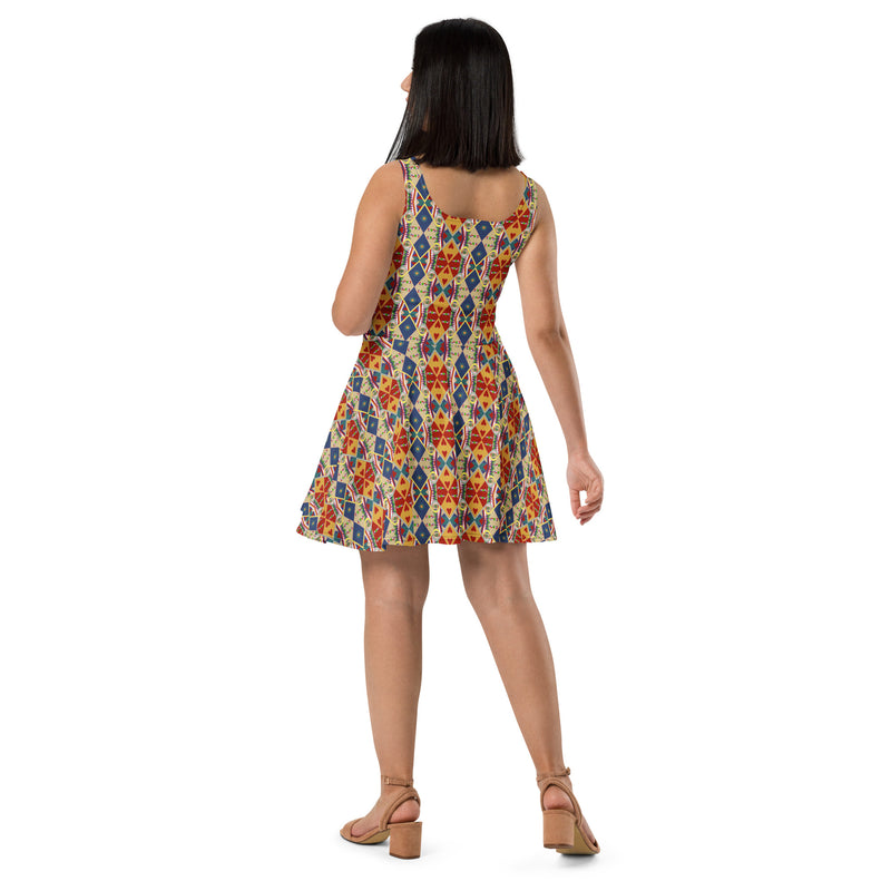 Egun Illuminations Skater Dress | Yoruba Ancestor Veneration