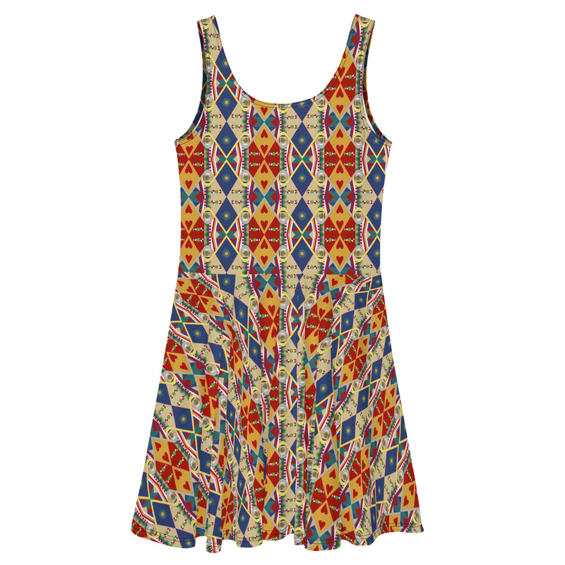 Egun Illuminations Skater Dress | Yoruba Ancestor Veneration