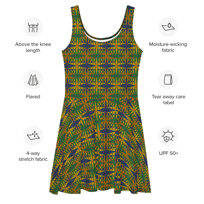 Pitti Pat To Market Skater Dress | Black Joy Fashion