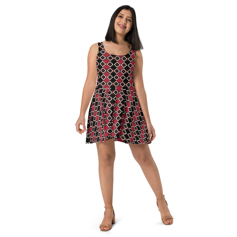 Garabato Pathways Skater Dress | Afrocentric Fashion