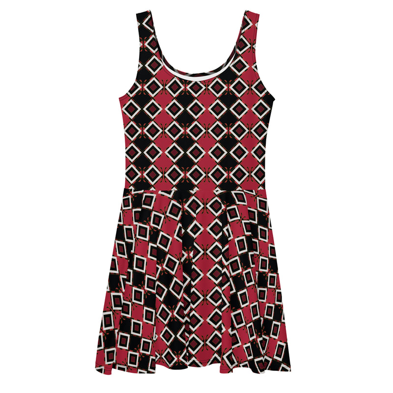 Garabato Pathways Skater Dress | Afrocentric Fashion