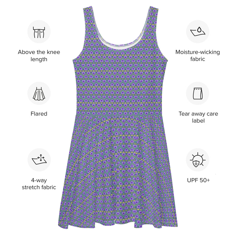Lavender Love Skater Dress | Queer Art & Black Pride Fashion