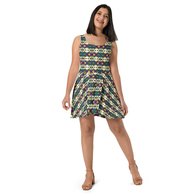 Granma Spider's Love Village Skater Dress | Afrocentric Fashion