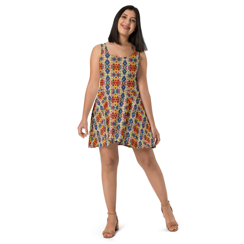 Egun Illuminations Skater Dress | Yoruba Ancestor Veneration