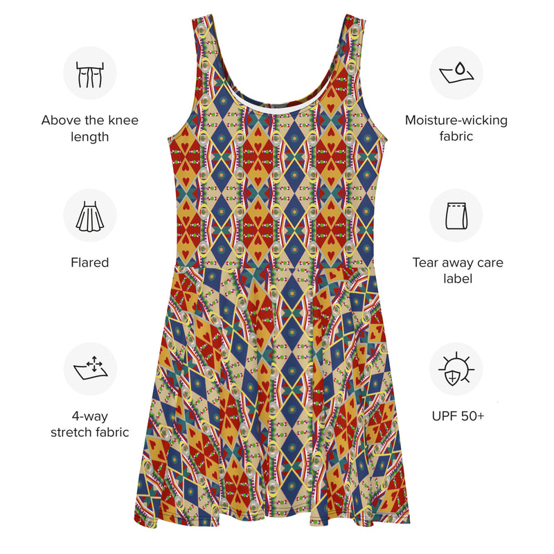 Egun Illuminations Skater Dress | Yoruba Ancestor Veneration
