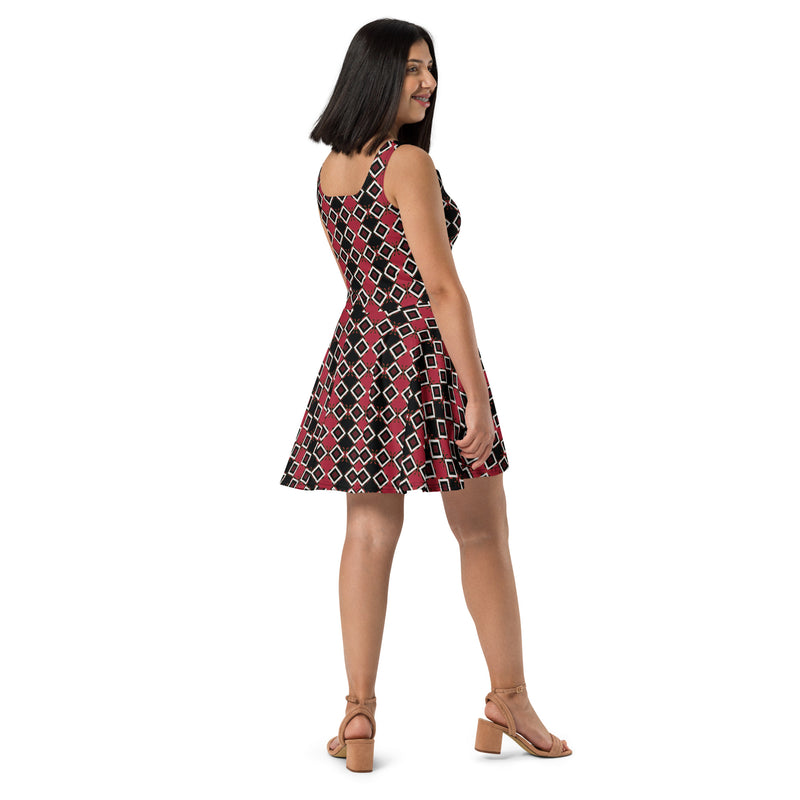 Garabato Pathways Skater Dress | Afrocentric Fashion