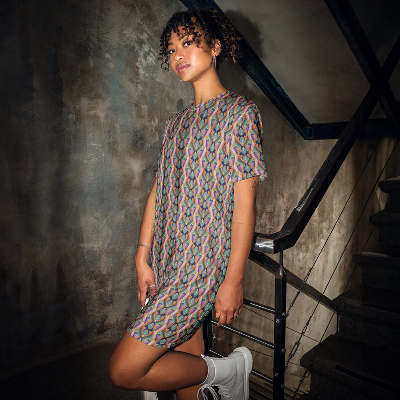 Opening The Worlds T-Shirt Dress | Queer Art & Black Pride
