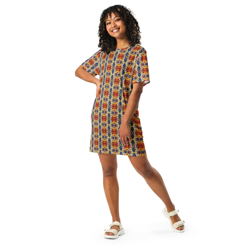 Egun Illuminations T-Shirt Dress | Afrocentric Fashion