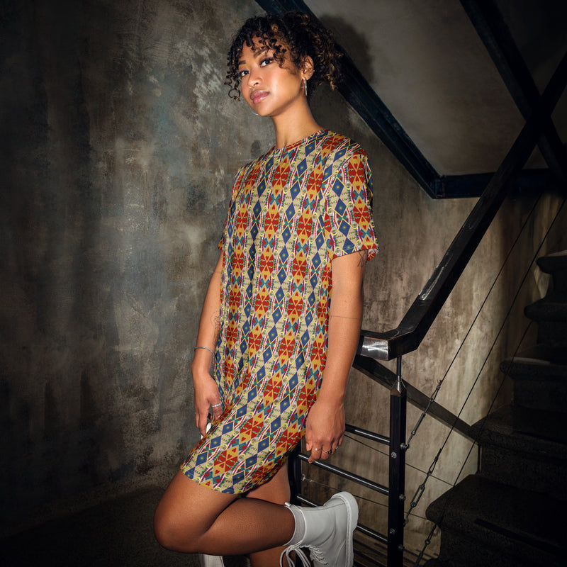 Egun Illuminations T-Shirt Dress | Afrocentric Fashion