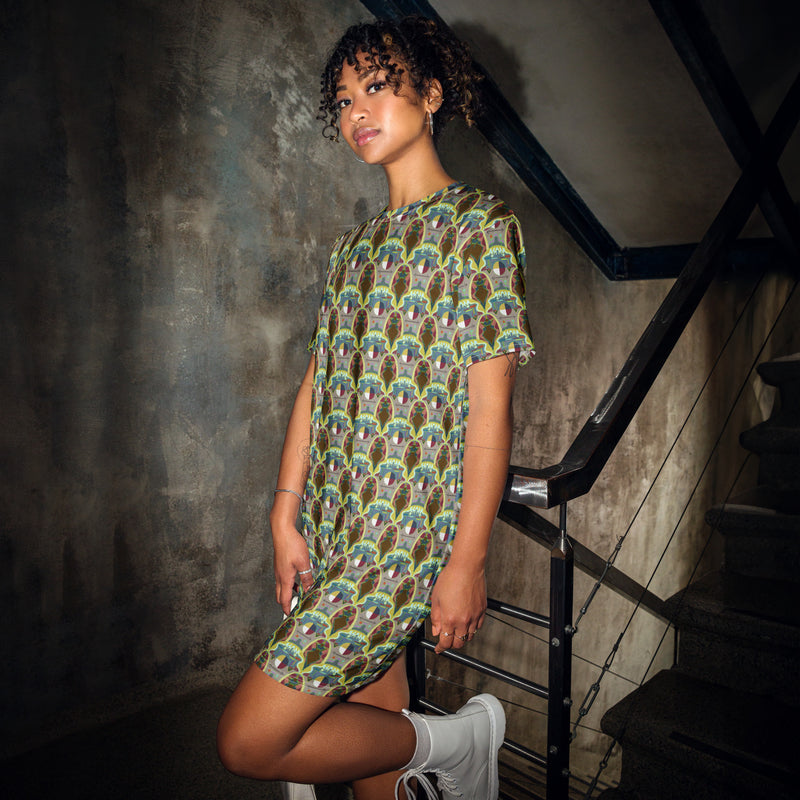 A Cellular Womb-In T-Shirt Dress | Black Queer Art
