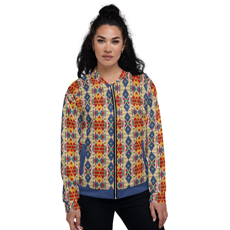 Egun Illuminations Bomber Jacket | Yoruba Spirituality Art