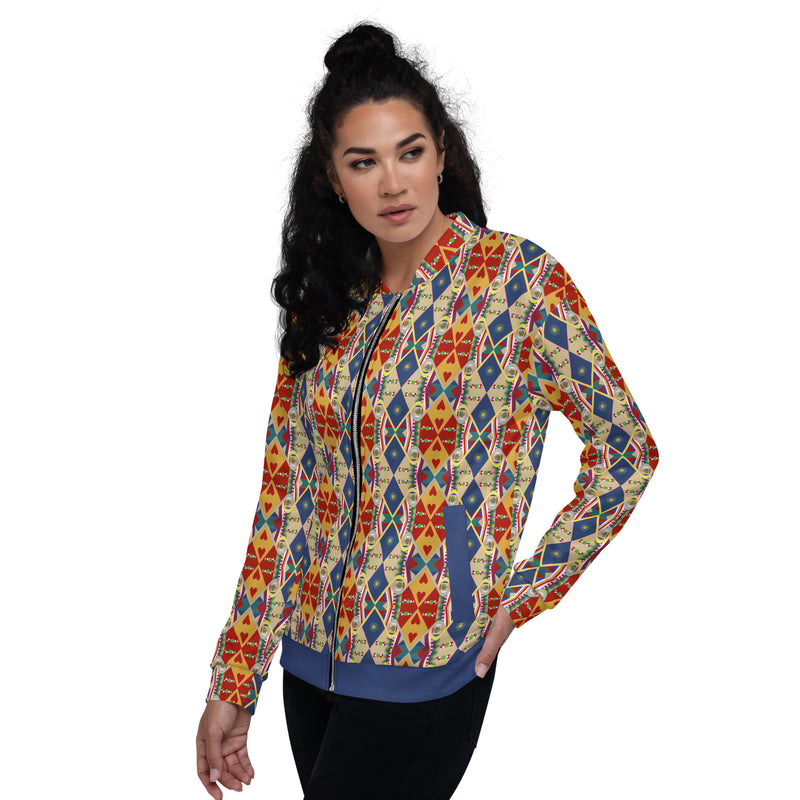 Egun Illuminations Bomber Jacket | Yoruba Spirituality Art