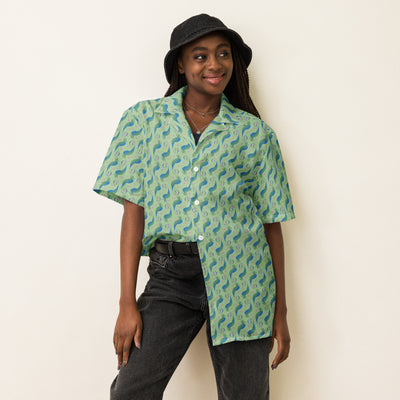 Seahorses Share Futures Button Shirt | Queer Art & Black Pride