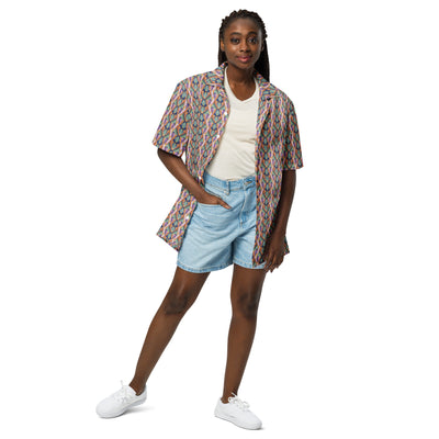 Opening The Worlds Button Shirt | Queer Art & Black Pride