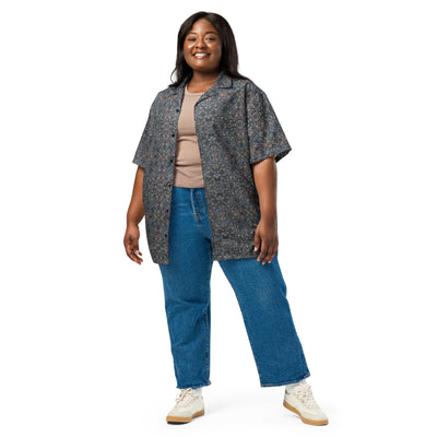 Water Heals In Time Button Shirt | Black Healing & Resilience