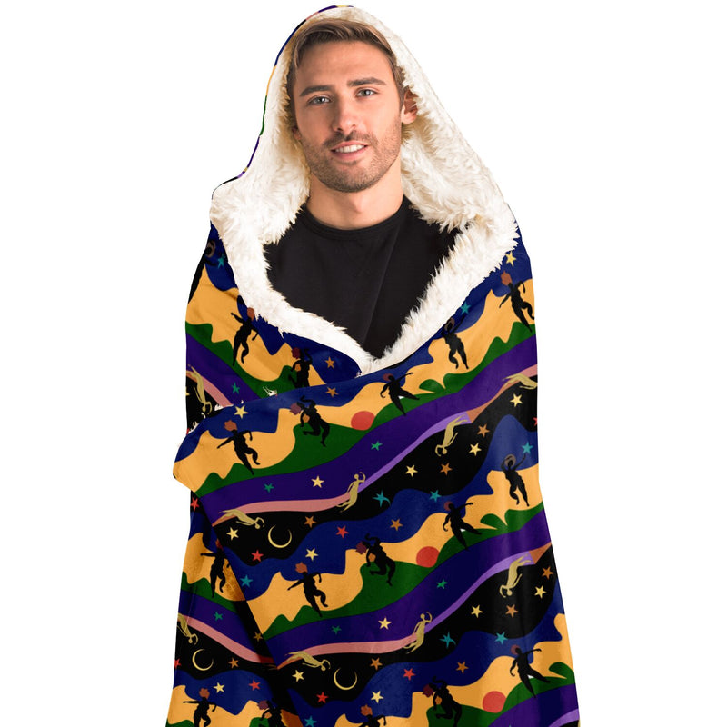 Autumn Dancers Hooded Blanket | Black Folklore Art