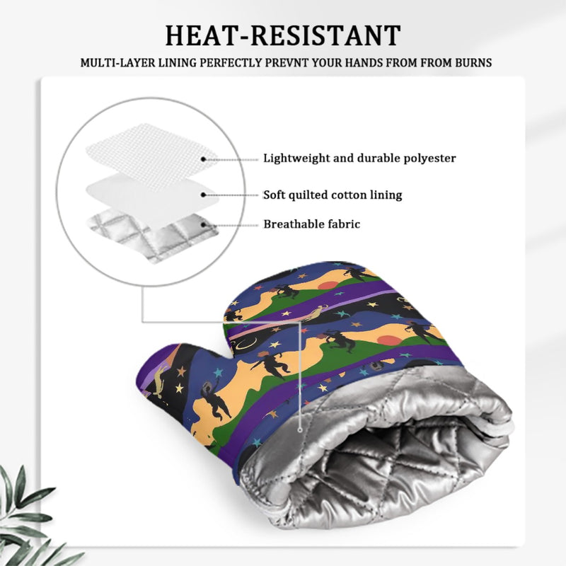 Autumn Dancers Silicone Oven Mitts