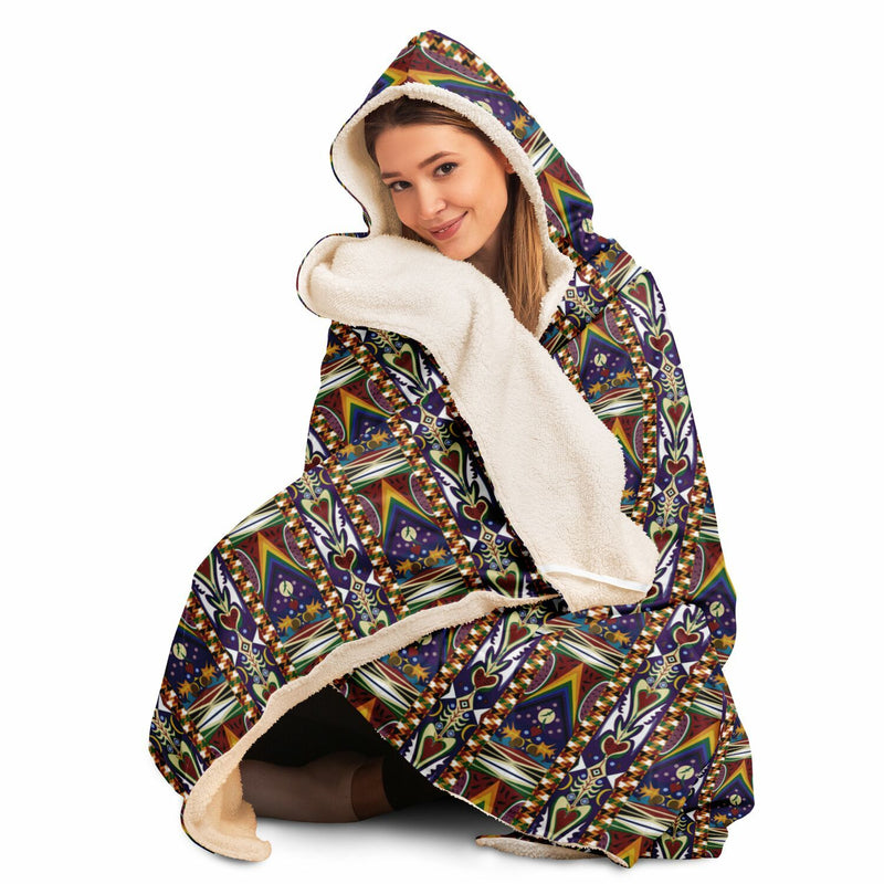 Watermelon Proud Hooded Blanket | Black Queer Pride