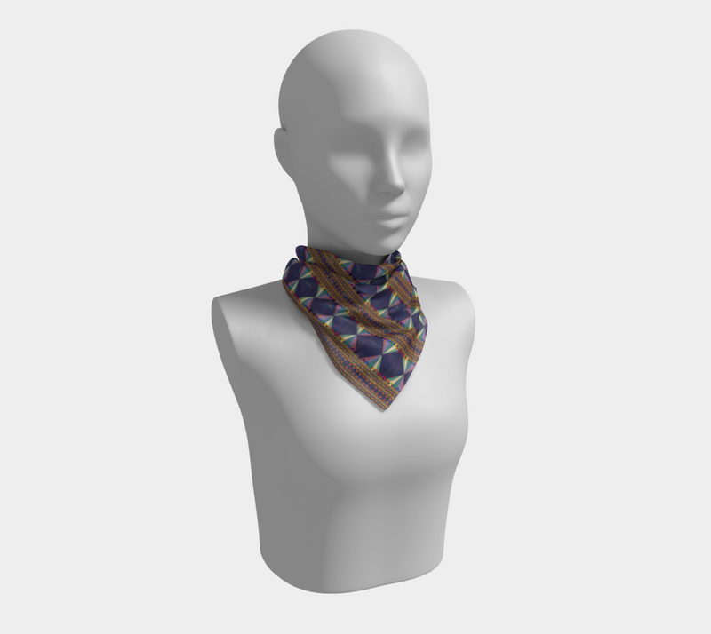 Vibing On The Wavelength Square Silk Scarf | Queer Art