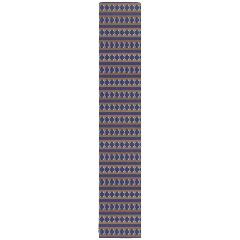 Vibing On The Wavelength Cotton Table Runner | Queer Art Decor