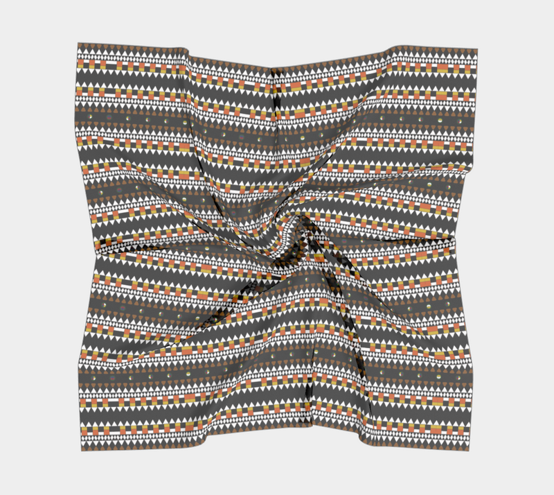 Fulani's Desire Square Silk Scarf | Afrocentric Fashion