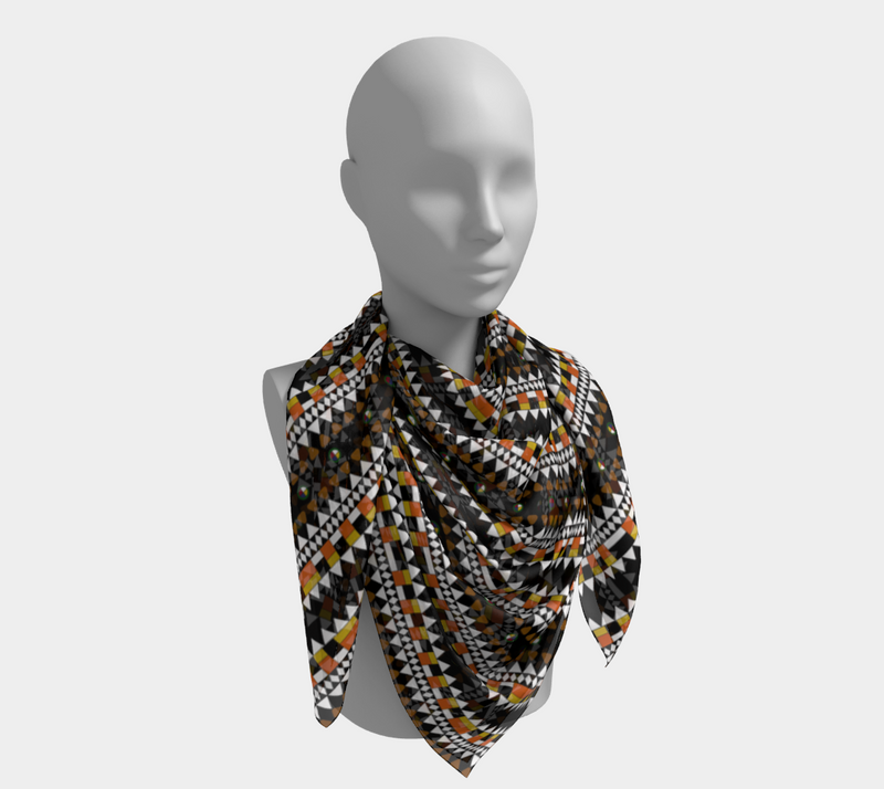 Fulani's Desire Square Silk Scarf | Afrocentric Fashion