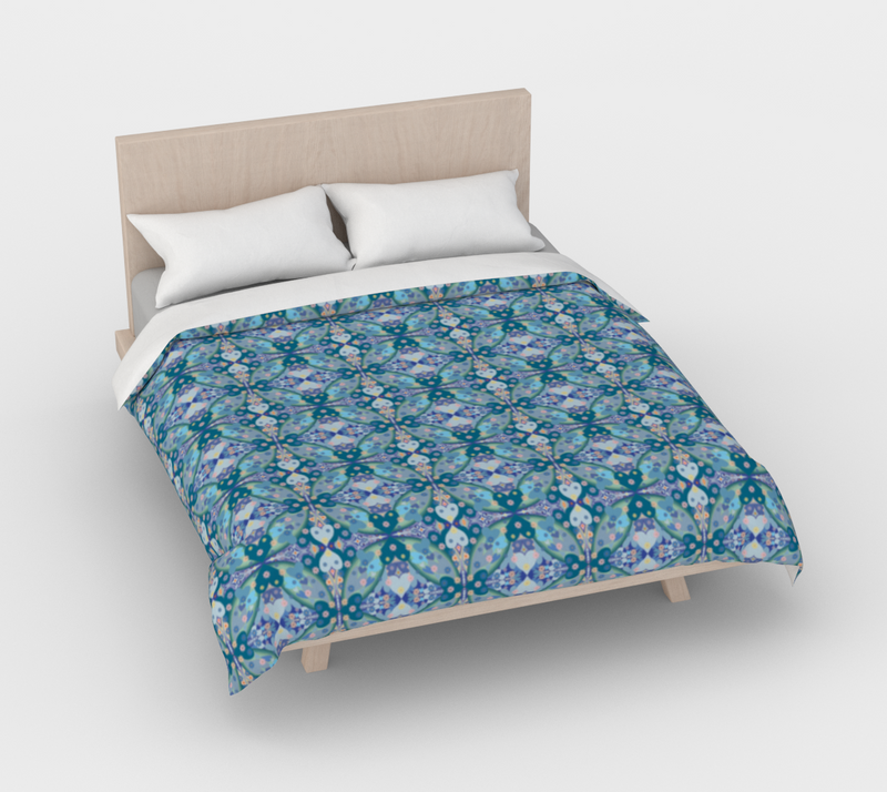 Once In A Blue Love Duvet Cover