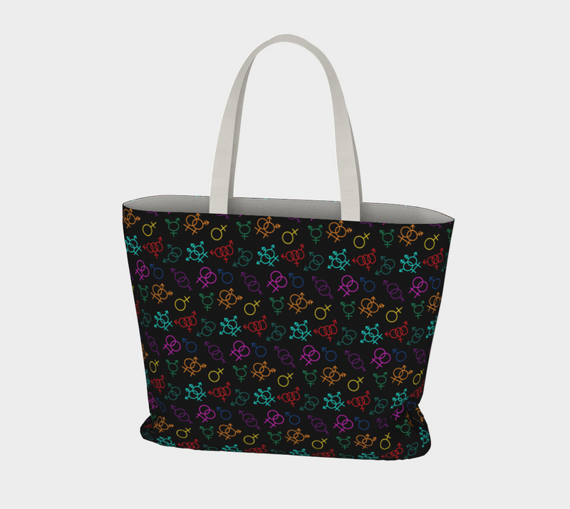 Come As You Are Large Tote Bag | Queer Affirming Art