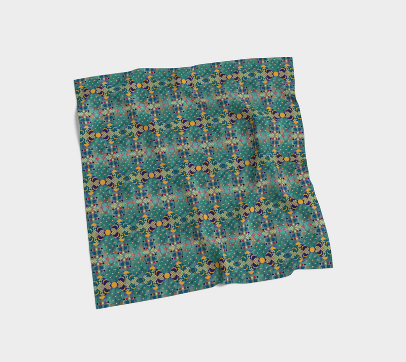 Aqua De Luna Silk Square