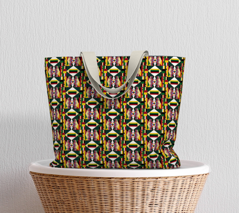 UNTI Large Tote Bag | Afrocentric Market Bag