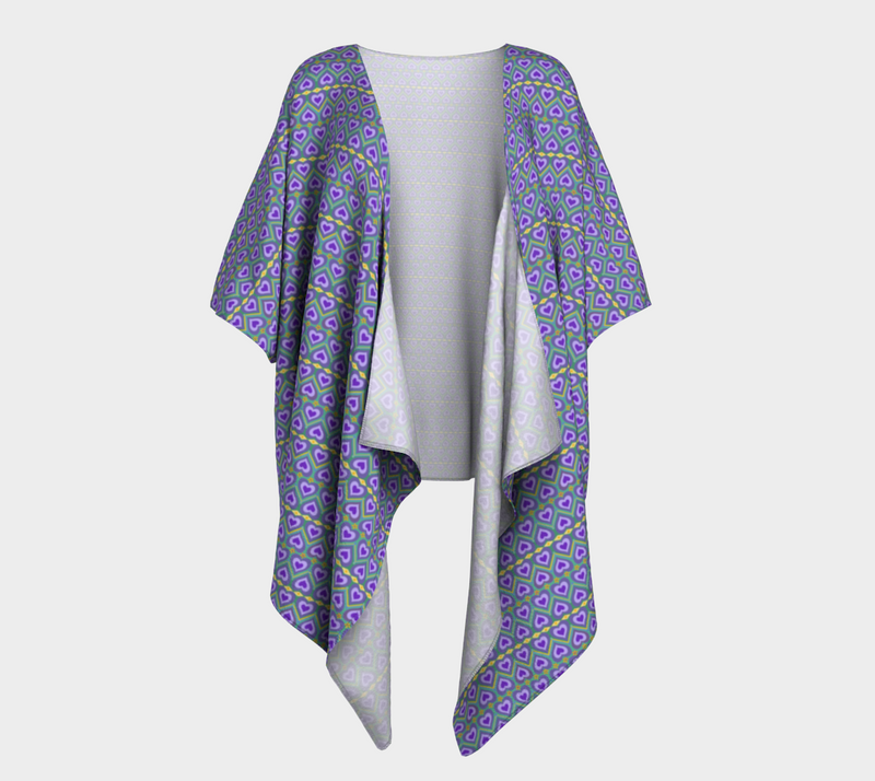Lavender Love Draped Kimono | Queer Art & Black Pride