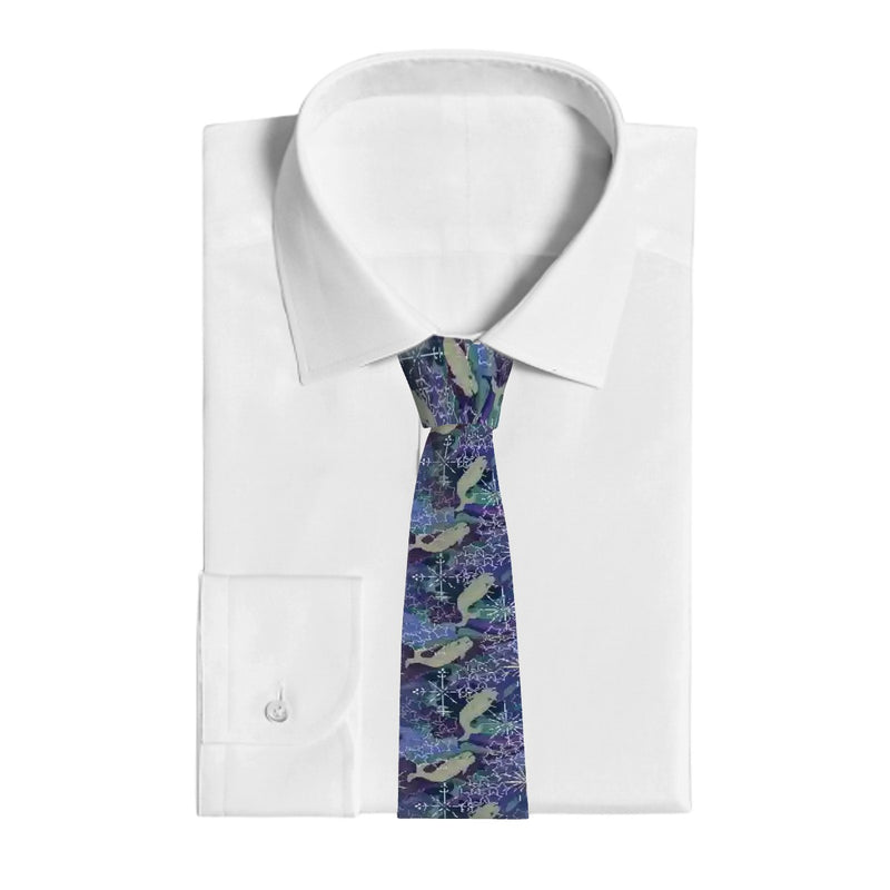 Space Whales & Snowflakes Necktie